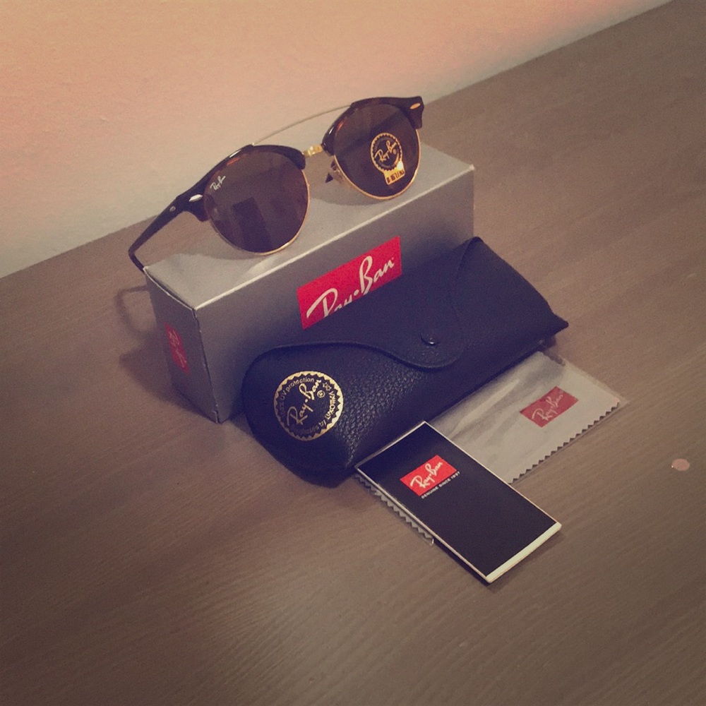 Double Bridge Clubround Sunglasses (RB4346) (NWT)